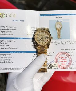 Rolex Day-Date 40 18k Yellow Gold Wrapped Diamond Paved Dial Rainbow GMF V3 Super Clone 40mm