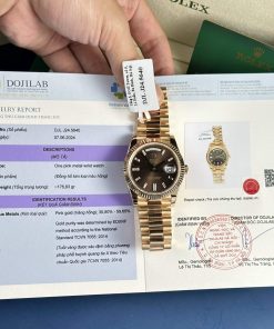 Rolex Day-Date 228235 18K Rose Gold Wrapped Chocolate Diamond Dial 177g V3 GMF Super Clone 40mm