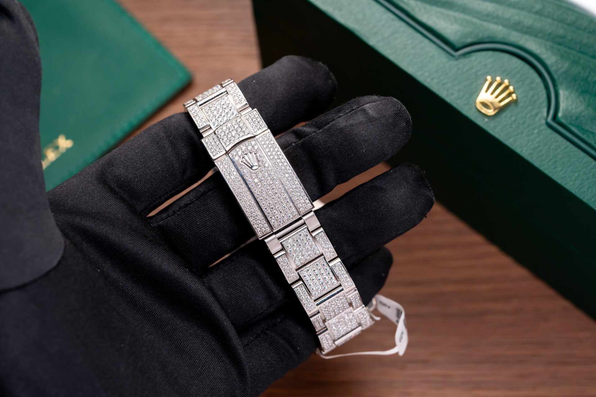 Rolex Datejust 41 Blue Dial Iced Out Moissanite Top Quality Replica 41mm - Image 9