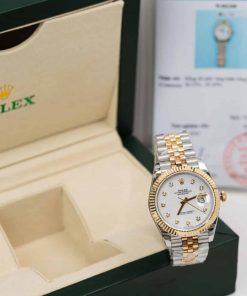 Rolex Datejust Two Tone 10K Yellow Gold Wrapped White MOP Dial Jubilee 31mm
