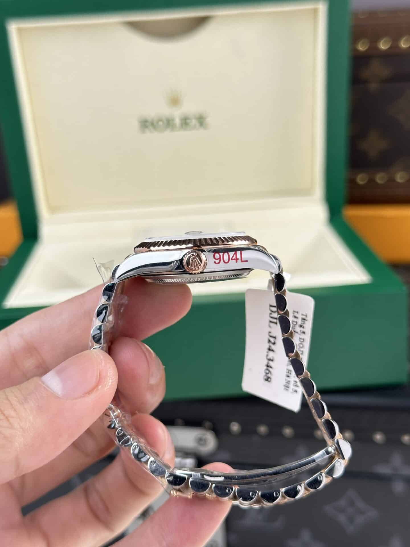 Rolex Datejust Two Tone 10K Rose Gold Wrapped White MOP Dial Jubilee 31mm - Image 6