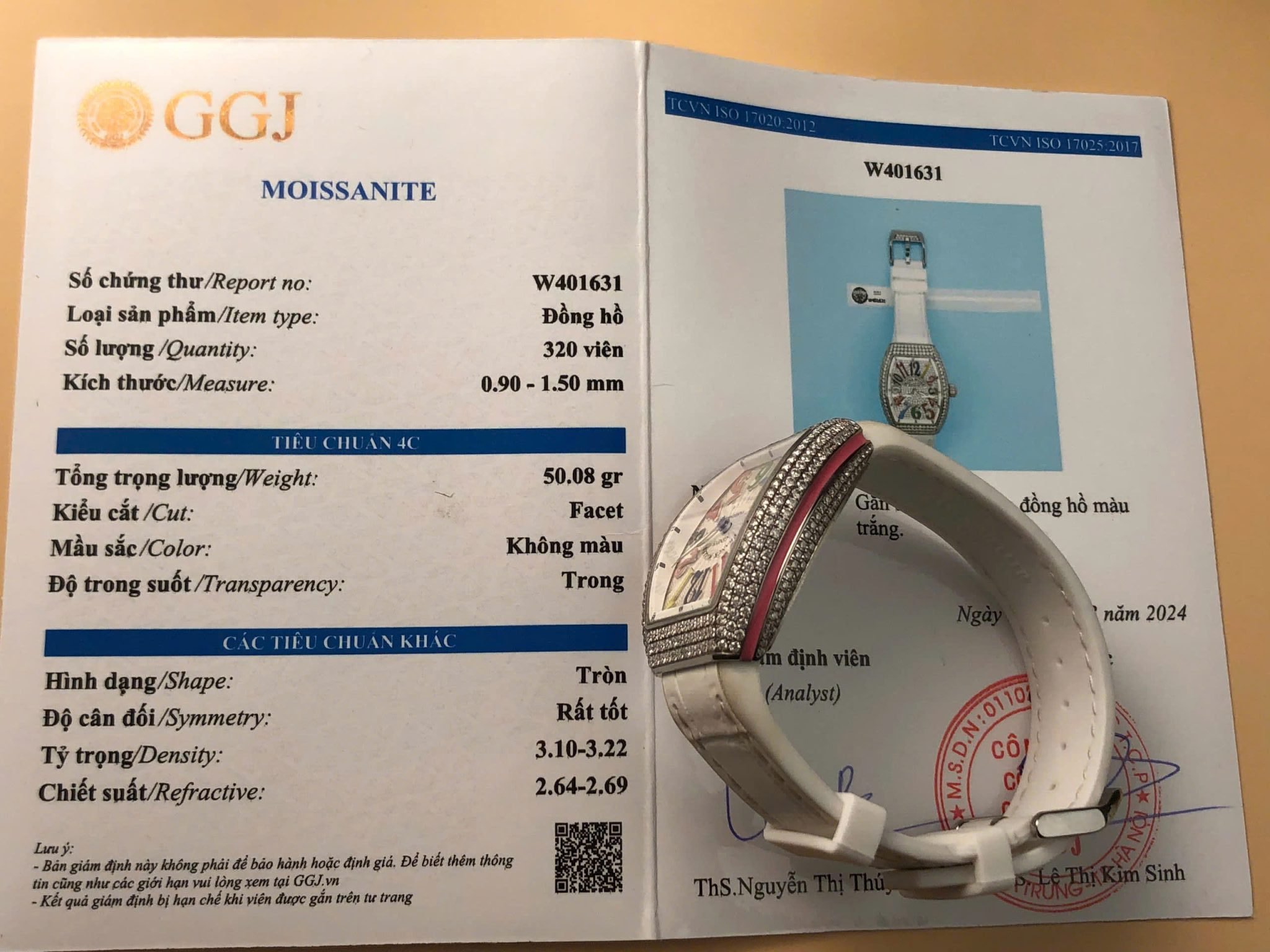 Franck Muller Vanguard V32 QZ.BLC Color Dream White Dial Custom Moissanite Best Replica ABF 32mm - Image 9