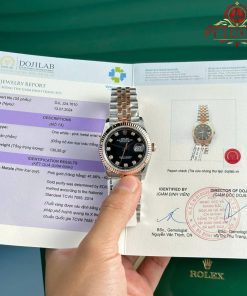 Rolex Datejust 126231-0019 Two Tone Black Diamond Dial 10K Gold Wrapped Jubilee Best Replica GMF 36mm