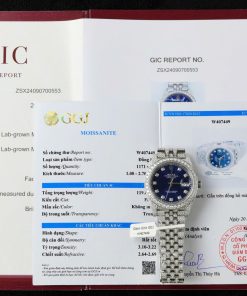 Rolex Datejust 41 Blue Diamond Dial Jubilee Iced Out Moissanite Best Replica 41mm
