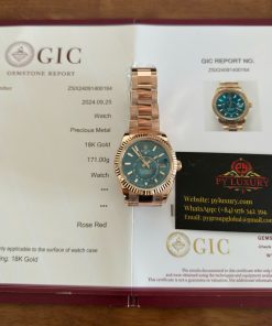 Rolex Sky-Dweller 336935 Blue-Green Index Dial 18K Gold Wrapped Oyster Bracelet Best Replica 42mm
