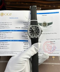 Patek Philippe Aquanaut 5167A Black Dial Custom Baguette Moissanite Modified Max Options Super Clone 40mm