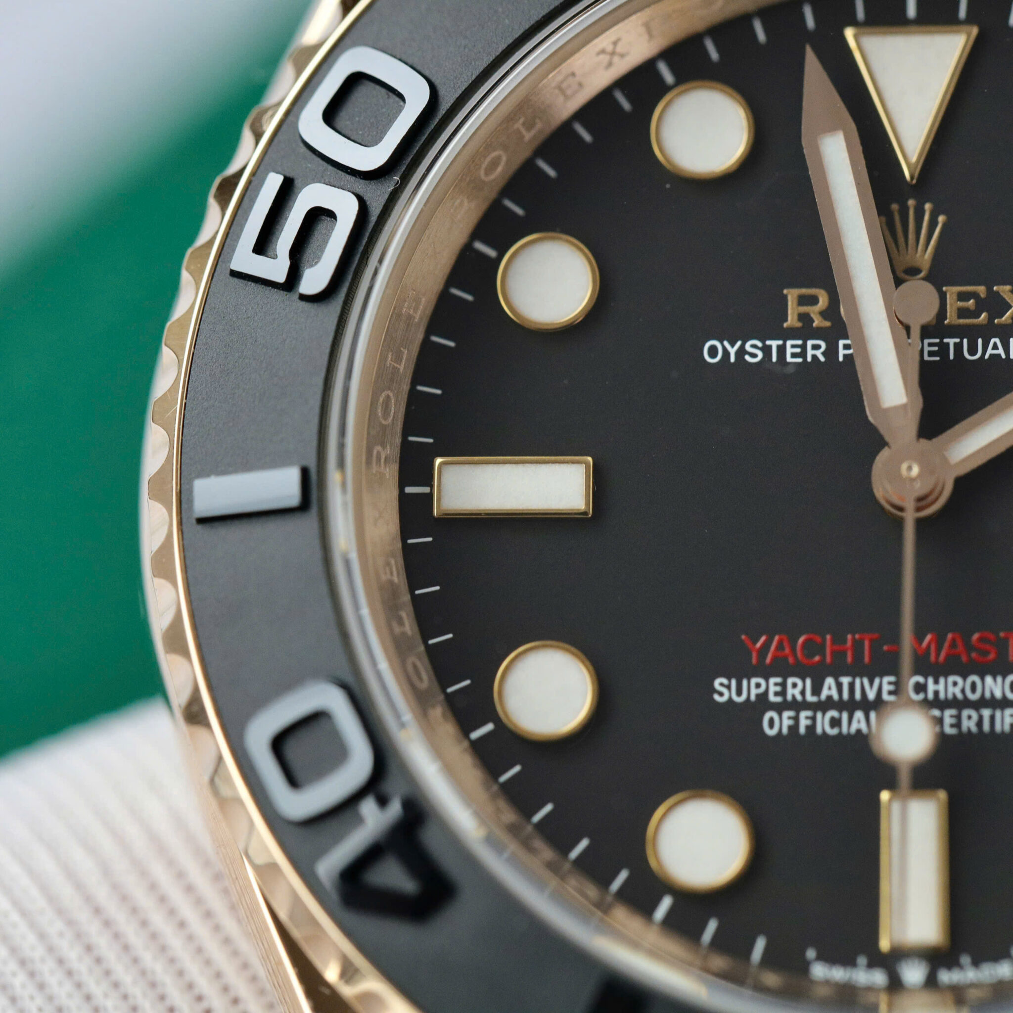Rolex Yacht-Master 126655 Black Dial 18K Rose Gold Wrapped 1:1 Replica 40mm - Image 5