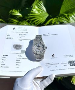 Audemars Piguet Royal Oak Blue Arabic Dial Iced Out Moissanite Super Clone 41mm