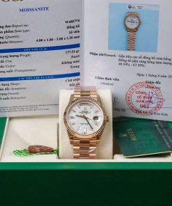 Rolex Day-Date 228235 18K Gold Wrapped MOP Dial Baguette Moissanite Numerals GMF V3 40mm