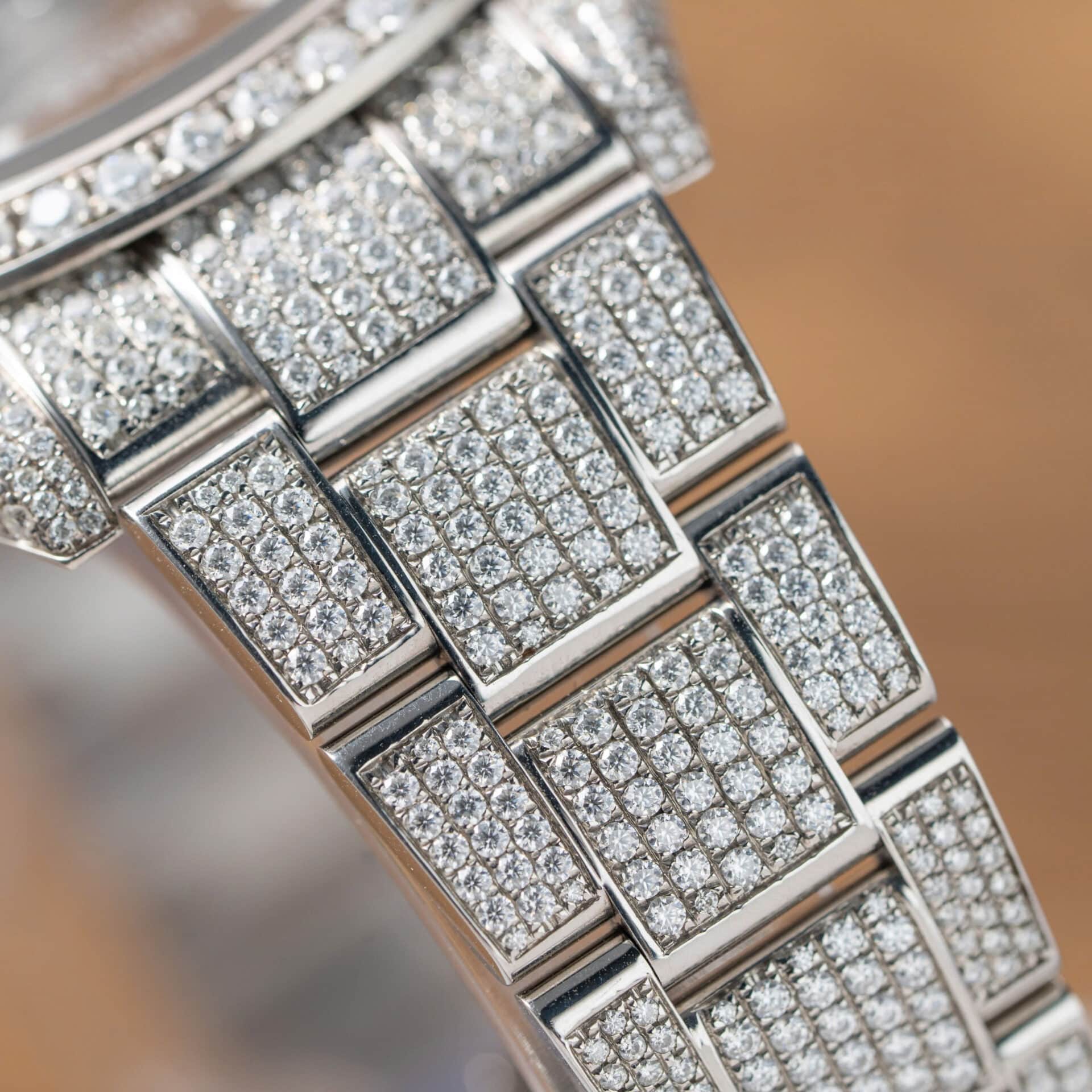 Rolex Datejust Black Luminous Dial Iced Out Moissanite Best Replica 41mm - Image 8