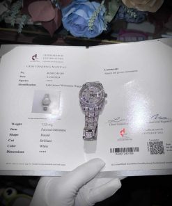 Rolex Datejust 41 Blue Roman Numerals Iced Out Moissanite Best Replica 41mm