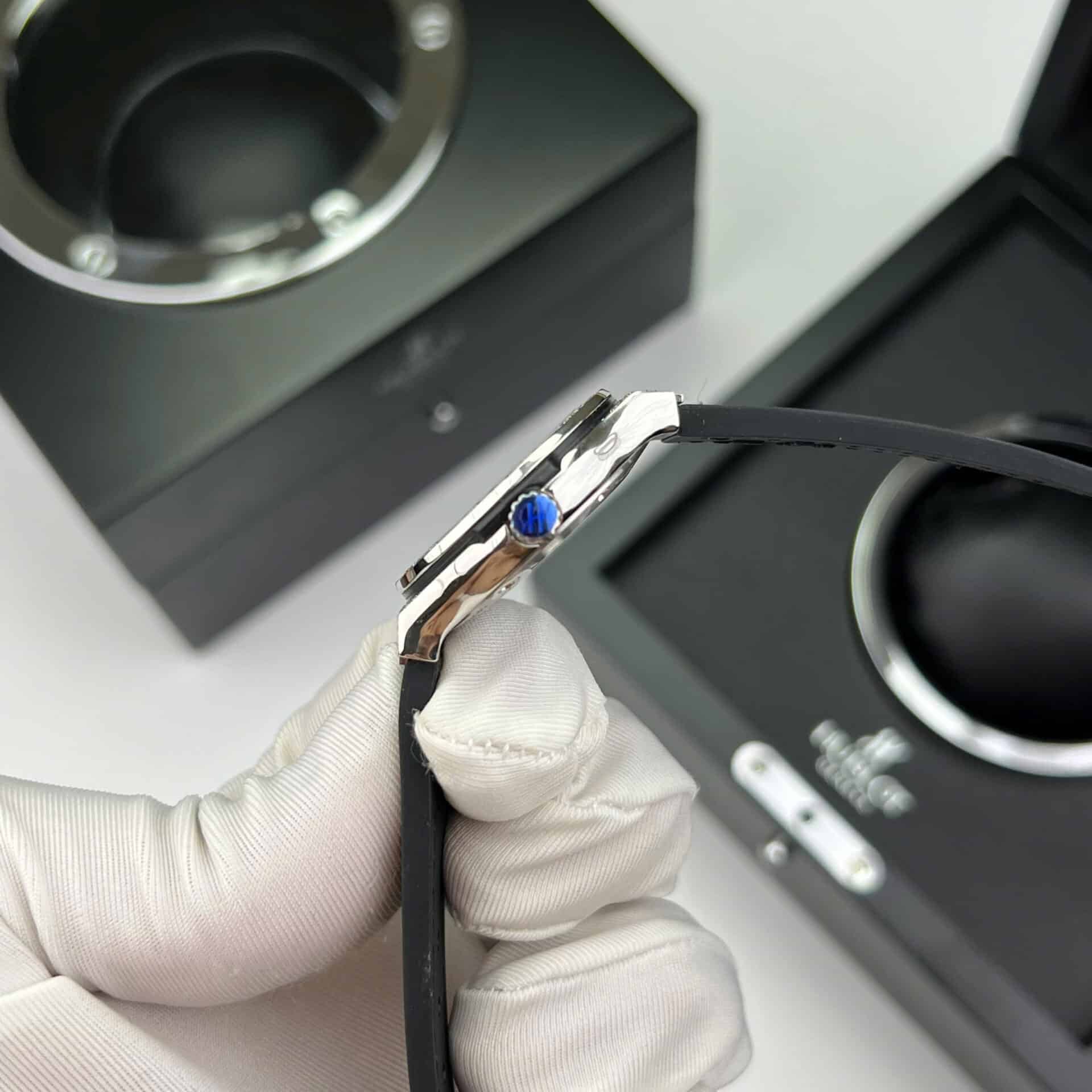 Hublot Classic Fusion Green Titanium Pavé Custom Moissanite Quartz 33mm - Image 6