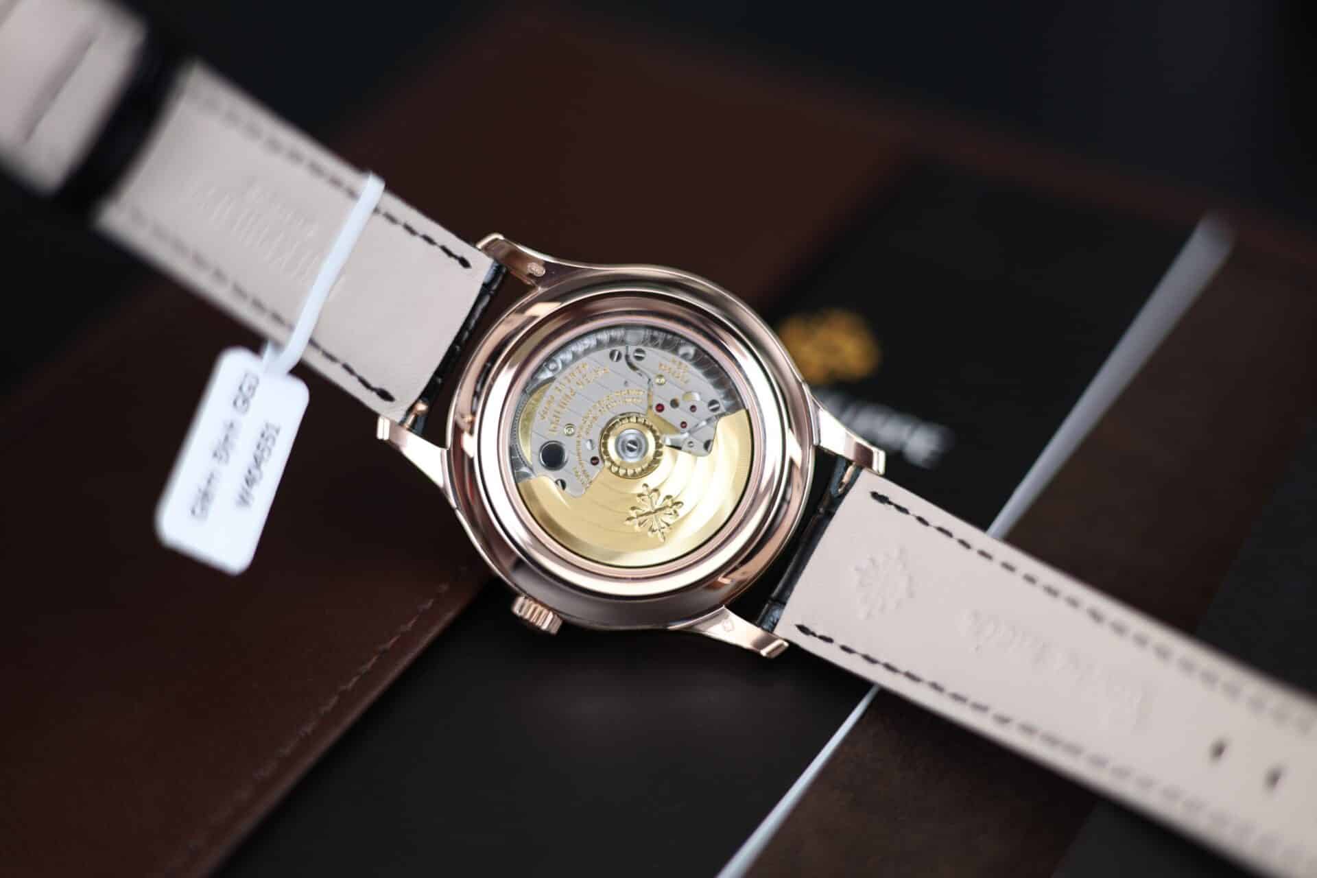 Patek Philippe Complications 5205R Black Dial 18K Rose Gold Wrapped Leather 40mm - Image 8