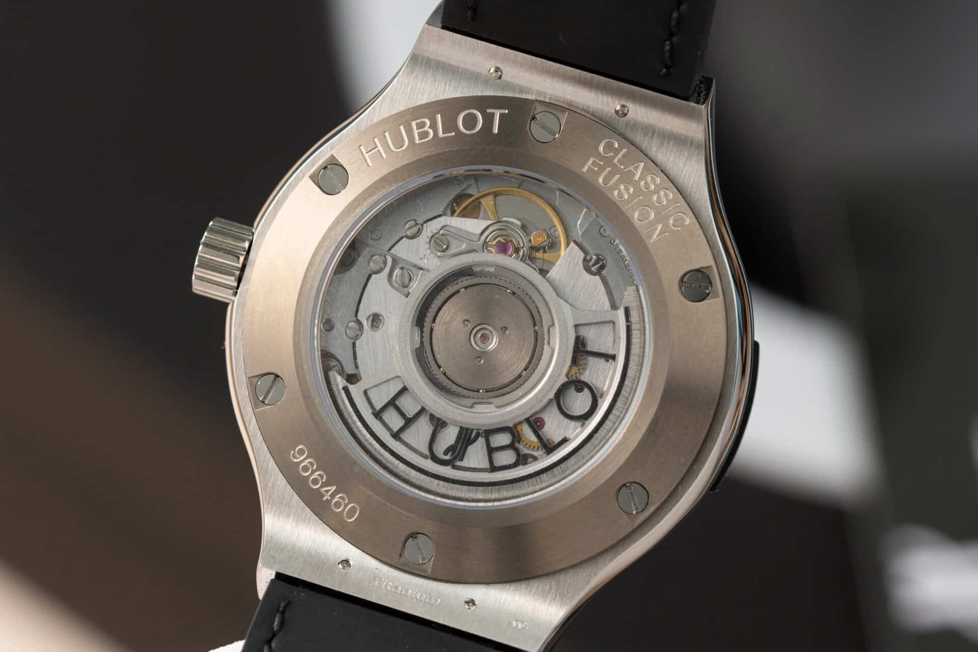 Hublot Classic Fusion Titanium Blue Dial Custom Natural Diamonds Super Clone JJF 38mm - Image 7