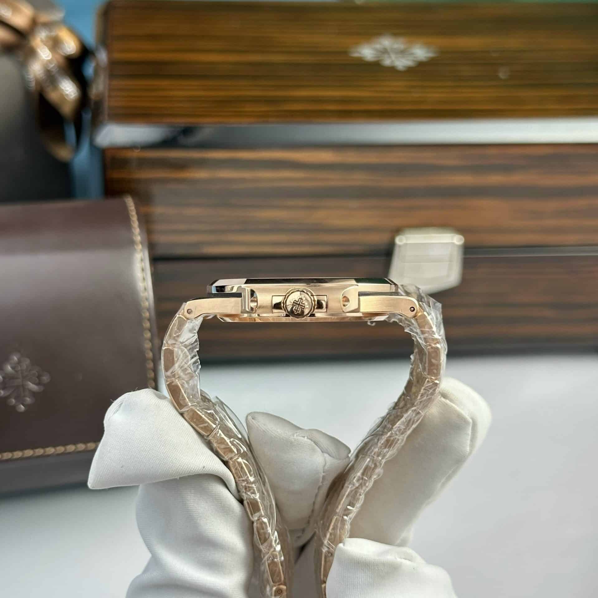 Patek Philippe Nautilus 5711/1R 18K Gold Wrapped Brown Dial Modified Full Options Version Super Clone 40mm - Image 6