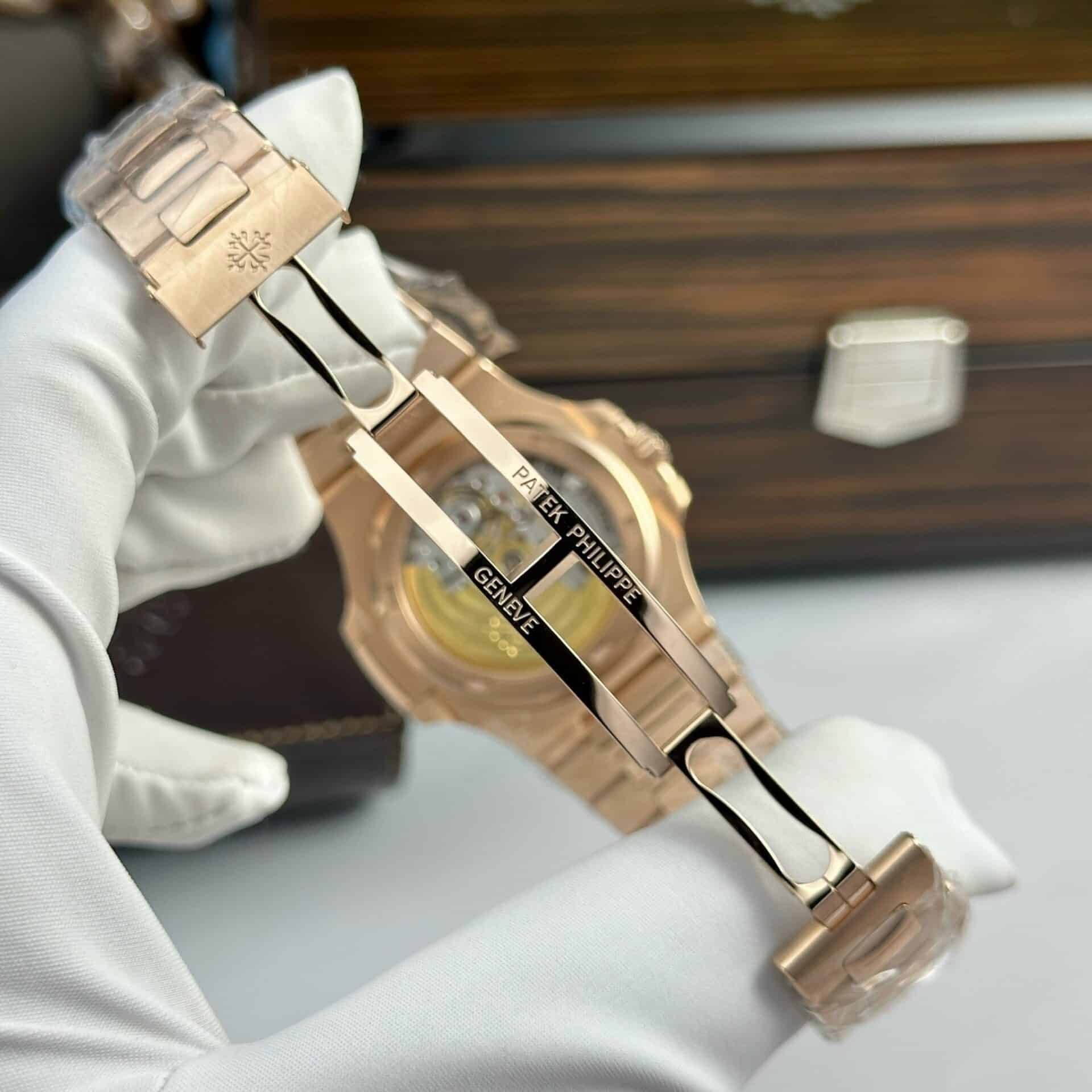 Patek Philippe Nautilus 5711/1R 18K Gold Wrapped Brown Dial Modified Full Options Version Super Clone 40mm - Image 10