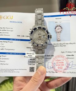 Rolex GMT-Master II Iced Out Moisssanite Baguette Sapphire & Moissanite Bezel 1:1 Best Replica 40mm